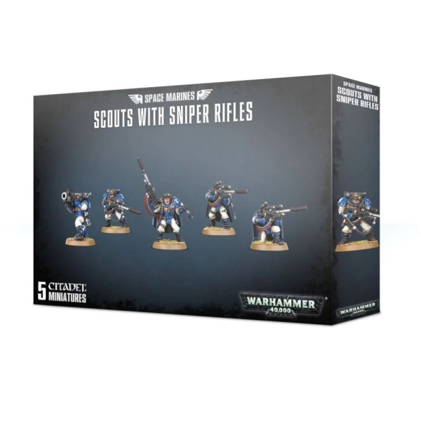Warhammer 40K - Space Marines - Scouts with Sniper Rifles (2019)