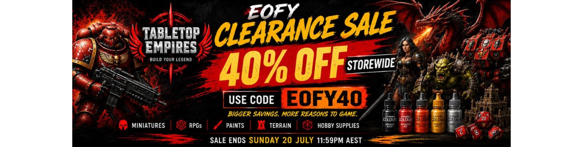 EOFY Clearance Sale 40%