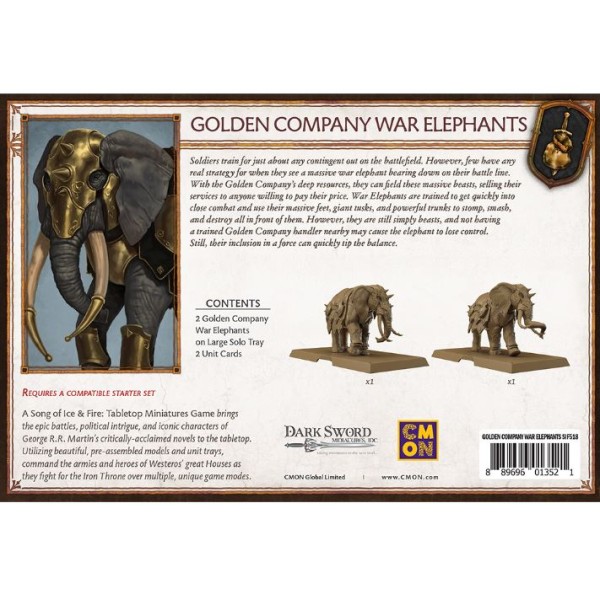 A Song of Ice and Fire - Tabletop Miniatures Game - Golden Company Elephants