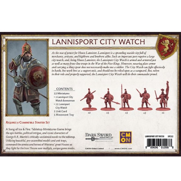 A Song of Ice and Fire - Tabletop Miniatures Game - Lannister Lannisport City Watch (Enforcers)
