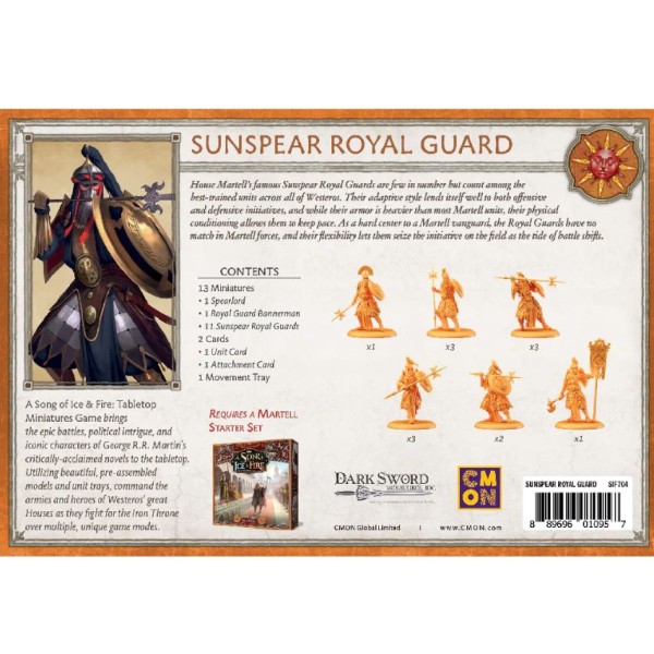 A Song of Ice and Fire - Tabletop Miniatures Game - Martell - Sunspear Royal Guard