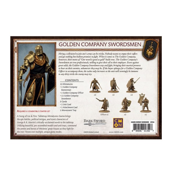 A Song of Ice and Fire - Tabletop Miniatures Game - Golden Company Swordsmen