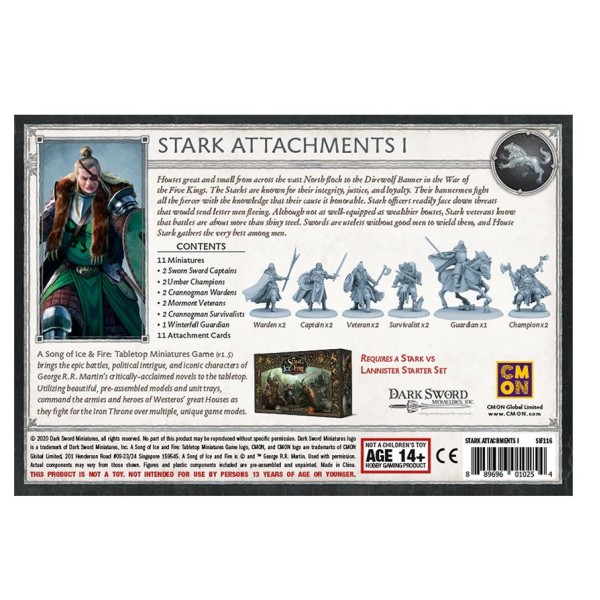 A Song of Ice and Fire - Tabletop Miniatures Game - Stark Attachments 1 