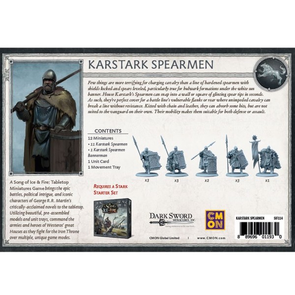 A Song of Ice and Fire - Tabletop Miniatures Game - KARSTARK SPEARMEN