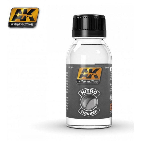 AK Interactive - Nitro Thinner (for Clear Colours and for Brush and tool Cleaning) (100ml)
