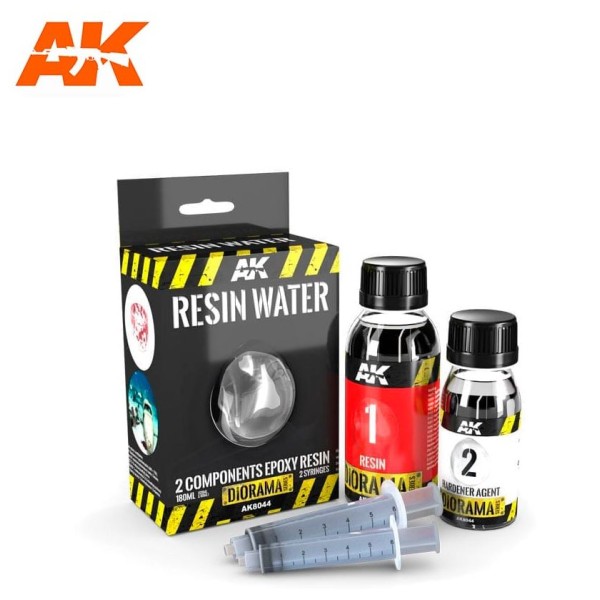 AK Interactive - Diorama Effects - RESIN WATER 2 COMPONENTS EPOXY RESIN 180ml