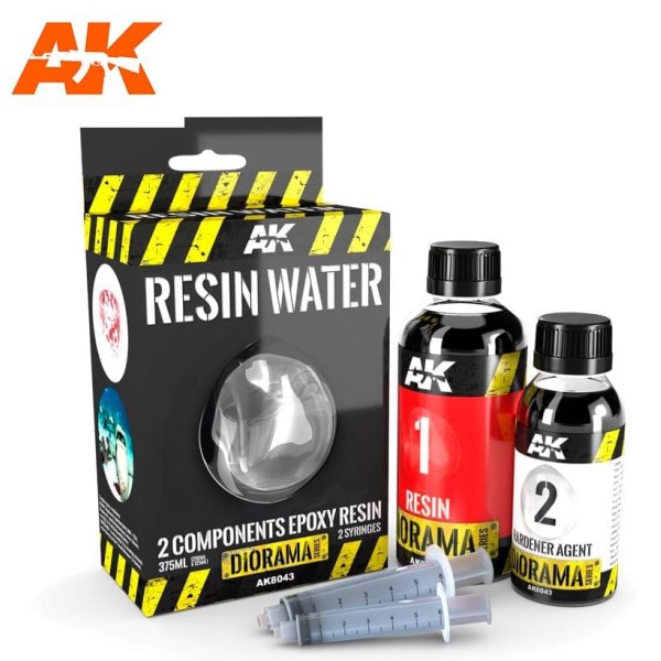 AK Interactive - Diorama Effects - RESIN WATER 2 COMPONENTS EPOXY RESIN 375ml