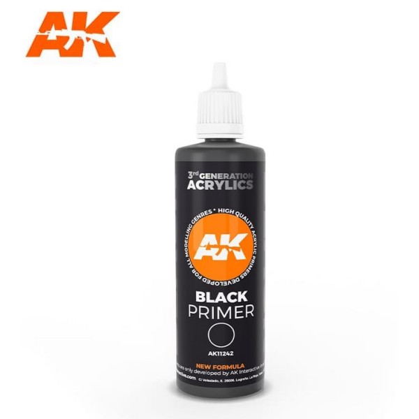 AK Interactive - 3rd Generation - Surface Primer - Black (100ml)