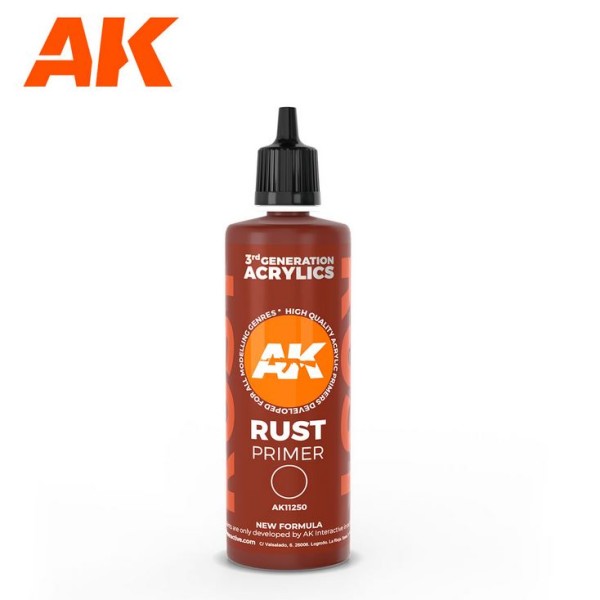 AK Interactive - 3rd Generation - SURFACE PRIMER - RUST (100ml)