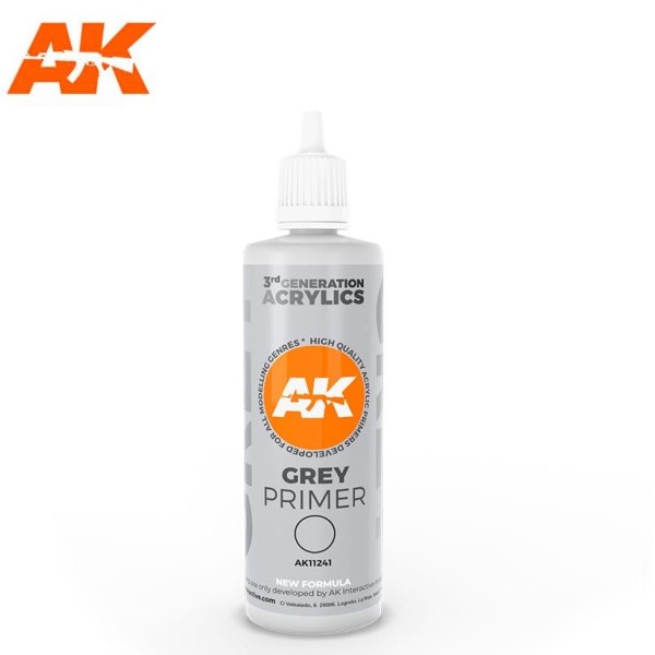 AK Interactive - 3rd Generation - Surface Primer - Grey (100ml)