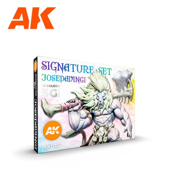 AK Interactive - 3rd Generation Acrylics Set - JOSE DAVINCI, SIGNATURE SET - 18 Colours