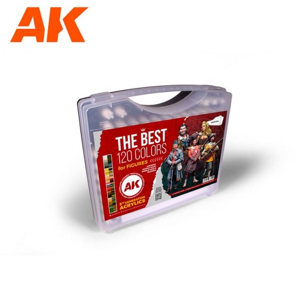 AK Interactive 3rd Generation Acrylics - Briefcase Set - THE BEST 120 COLORS FOR HISTORICAL FIGURES