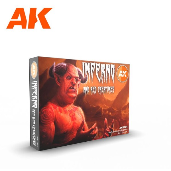 AK Interactive - 3rd Generation Acrylics Set - INFERNO AND RED CREATURES