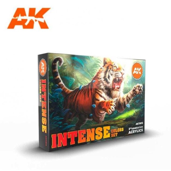 AK Interactive - 3rd Generation Acrylics Set - Intense Colors