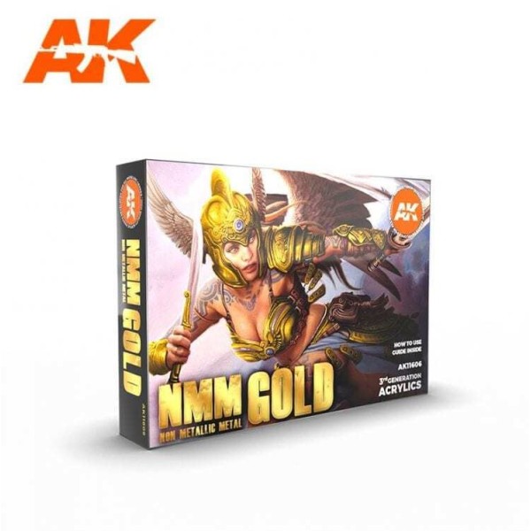 AK Interactive - 3rd Generation Acrylics Set - NMM Gold