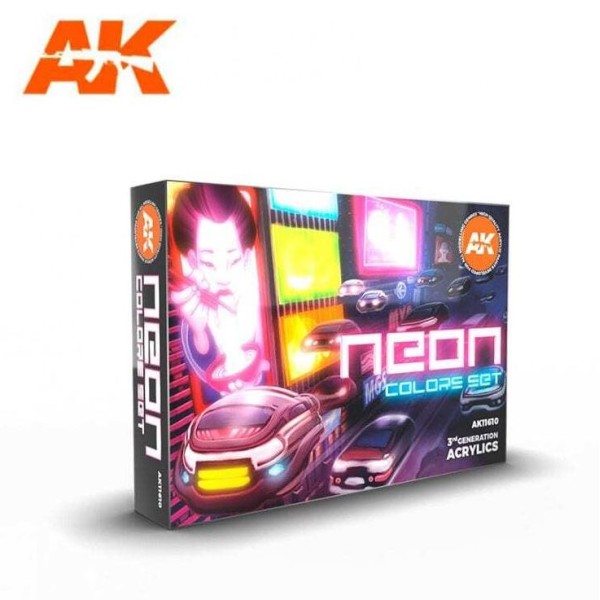 AK Interactive - 3rd Generation Acrylics Set - Neon Colors