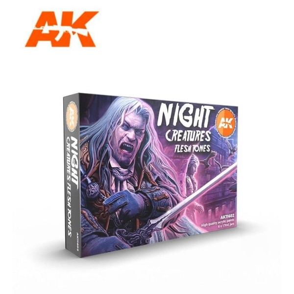 AK Interactive - 3rd Generation Acrylics Set - NIGHT CREATURES FLESH TONE