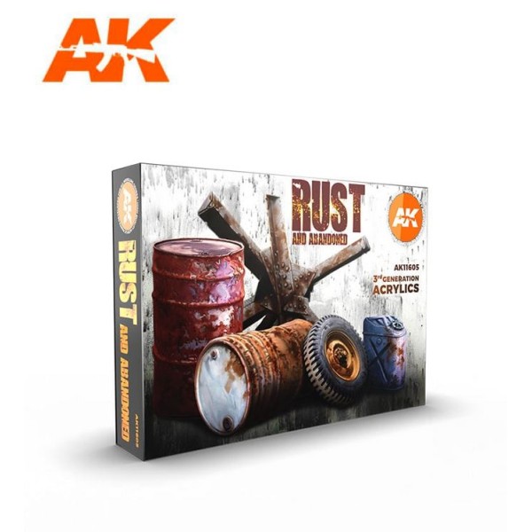 AK Interactive - 3rd Generation Acrylics Set - RUST AND ABANDONED