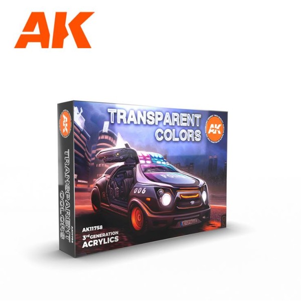 AK Interactive - 3rd Generation Acrylics Set - TRANSPARENT COLORS