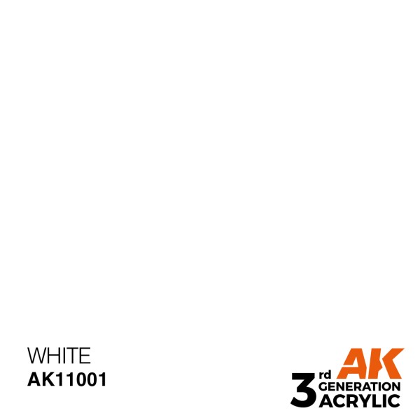 AK Interactive - 3rd Generation Acrylics 17ml - White - Intense
