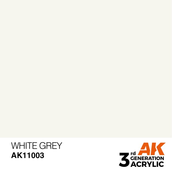 AK Interactive - 3rd Generation Acrylics 17ml - WHITE GREY – STANDARD