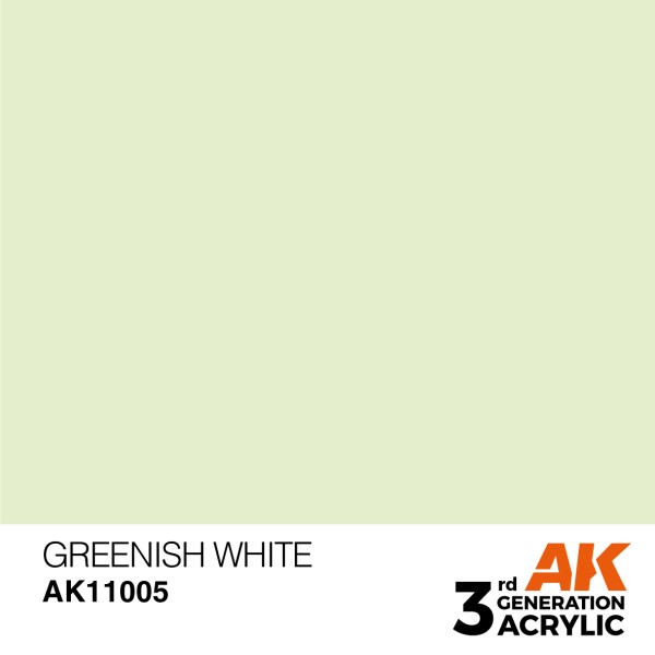 AK Interactive - 3rd Generation Acrylics 17ml - GREENISH WHITE – STANDARD