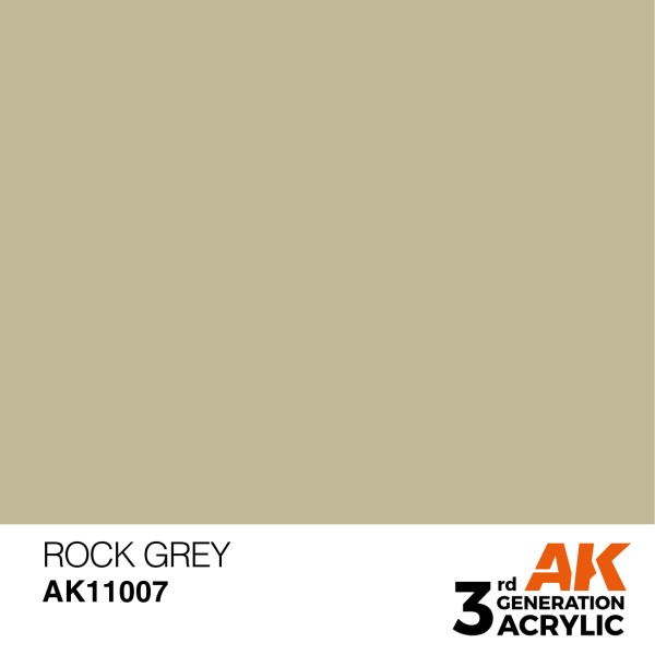 AK Interactive - 3rd Generation Acrylics 17ml - ROCK GREY – STANDARD