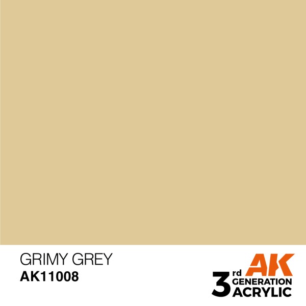 AK Interactive - 3rd Generation Acrylics 17ml - GRIMY GREY – STANDARD