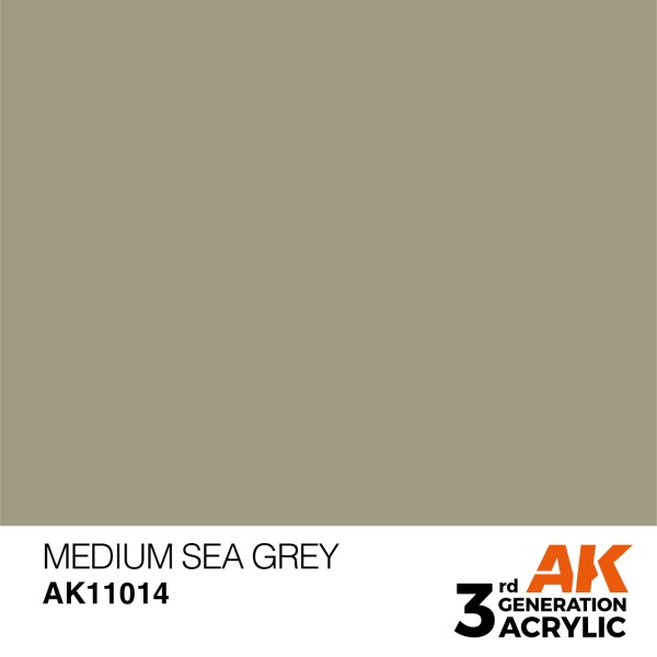 AK Interactive - 3rd Generation Acrylics 17ml - MEDIUM SEA GREY – STANDARD
