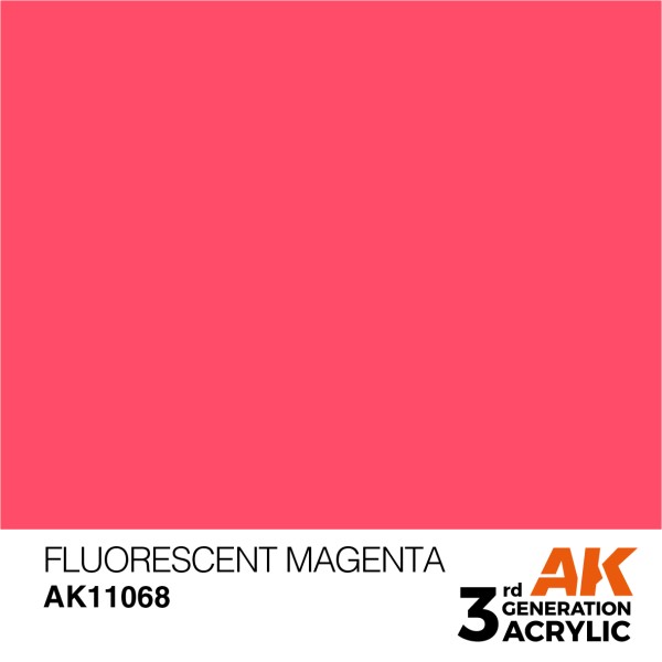 AK Interactive - 3rd Generation Acrylics 17ml - FLUORESCENT MAGENTA – STANDARD