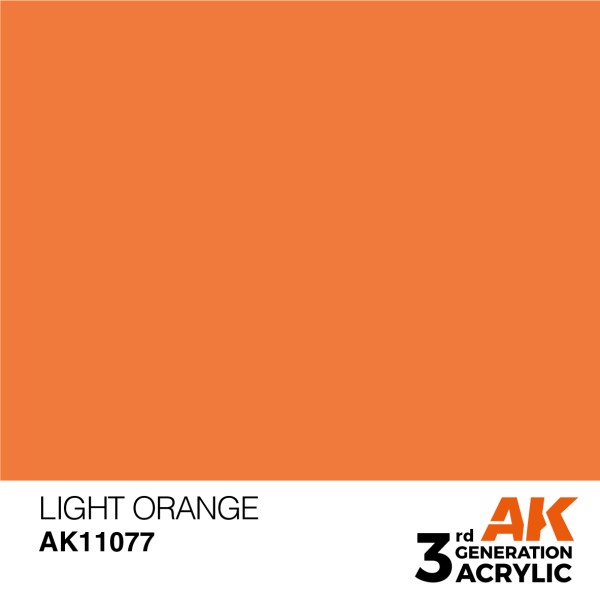 AK Interactive - 3rd Generation Acrylics 17ml - LIGHT ORANGE – STANDARD