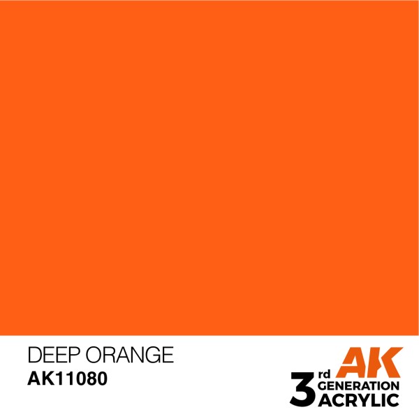 AK Interactive - 3rd Generation Acrylics 17ml - DEEP ORANGE - Intense