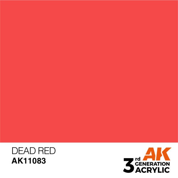 AK Interactive - 3rd Generation Acrylics 17ml - DEAD RED – STANDARD