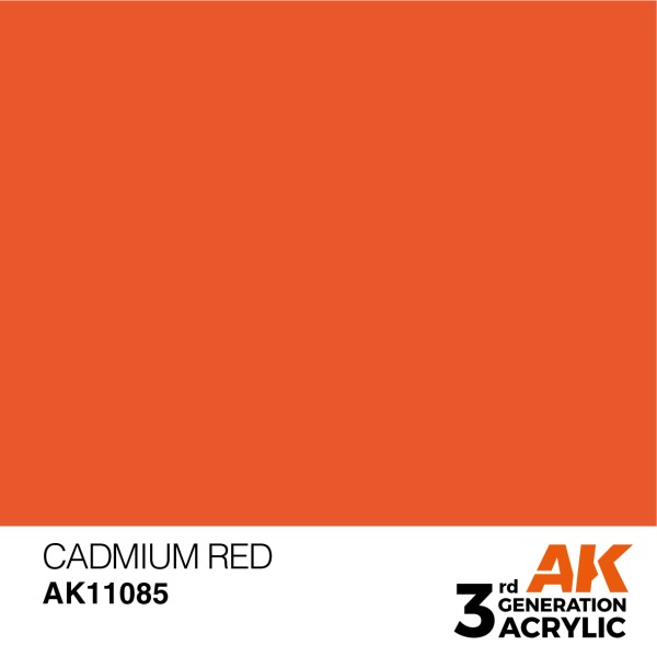 AK Interactive - 3rd Generation Acrylics 17ml - CADMIUM RED – STANDARD