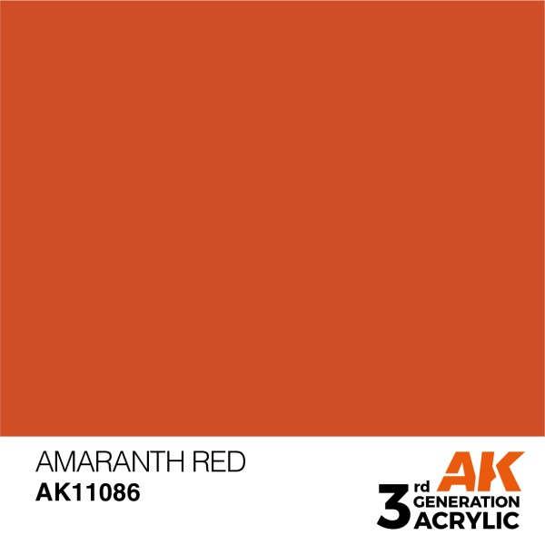 AK Interactive - 3rd Generation Acrylics 17ml - AMARANTH RED – STANDARD