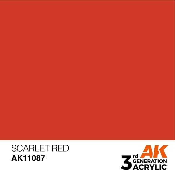 AK Interactive - 3rd Generation Acrylics 17ml - SCARLET RED – STANDARD