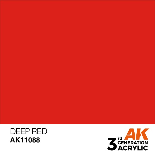 AK Interactive - 3rd Generation Acrylics 17ml - DEEP RED - Intense