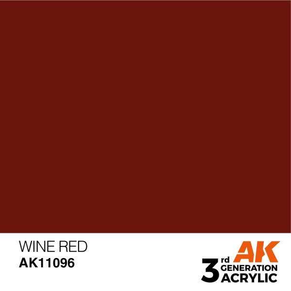 AK Interactive - 3rd Generation Acrylics 17ml - WINE RED – STANDARD