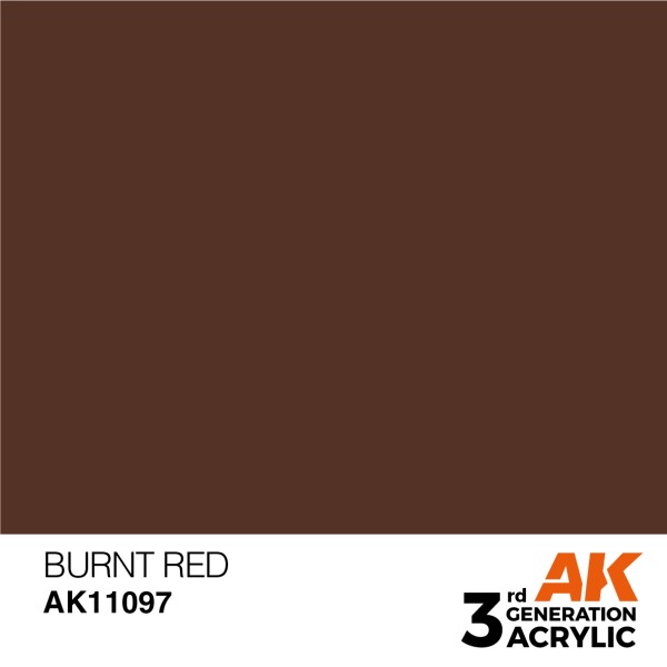 AK Interactive - 3rd Generation Acrylics 17ml - BURNT RED – STANDARD