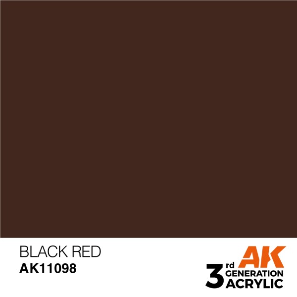 AK Interactive - 3rd Generation Acrylics 17ml - BLACK RED – STANDARD