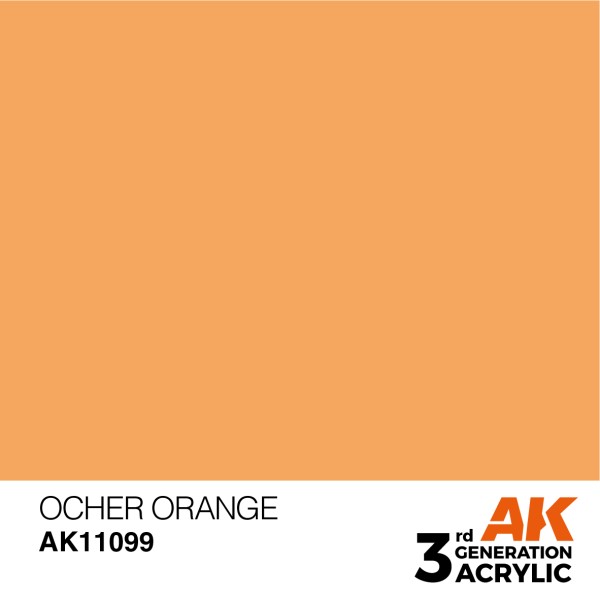 AK Interactive - 3rd Generation Acrylics 17ml - OCHER ORANGE – STANDARD