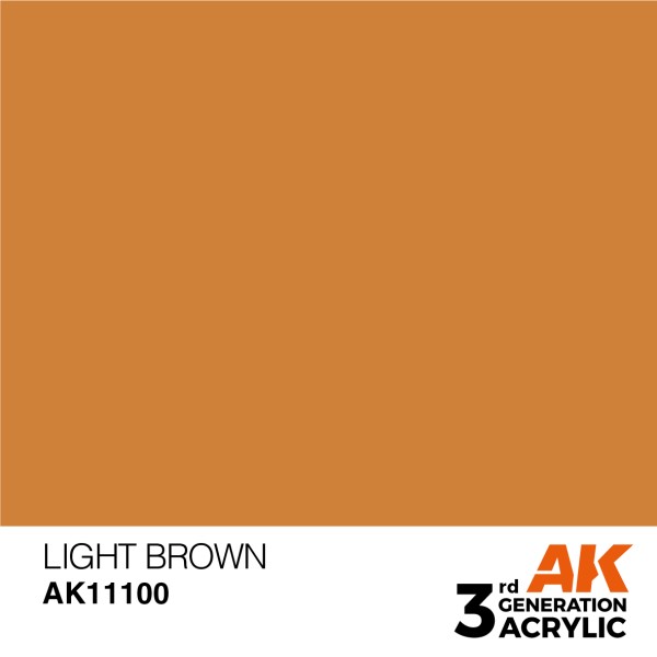 AK Interactive - 3rd Generation Acrylics 17ml - LIGHT BROWN – STANDARD