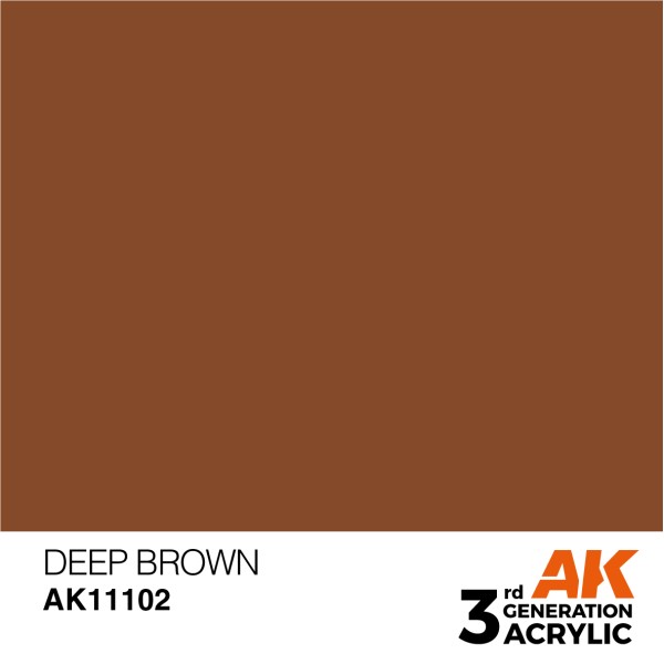 AK Interactive - 3rd Generation Acrylics 17ml - DEEP BROWN – INTENSE