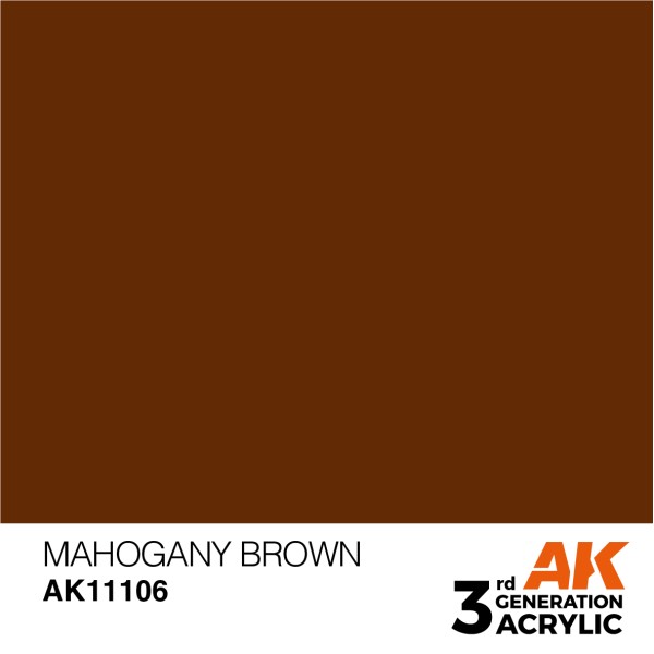 AK Interactive - 3rd Generation Acrylics 17ml - MAHOGANY BROWN – STANDARD
