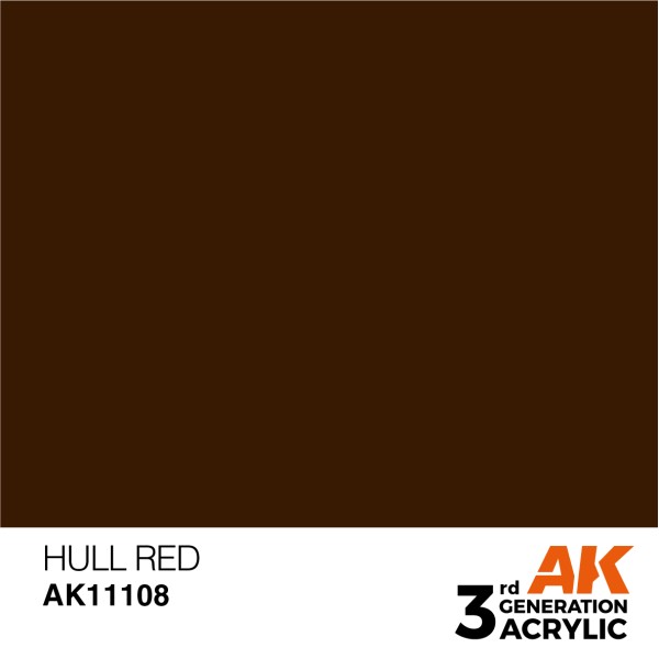 AK Interactive - 3rd Generation Acrylics 17ml - HULL RED – STANDARD