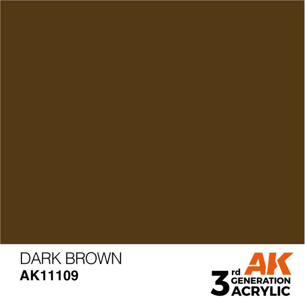 AK Interactive - 3rd Generation Acrylics 17ml - DARK BROWN – STANDARD