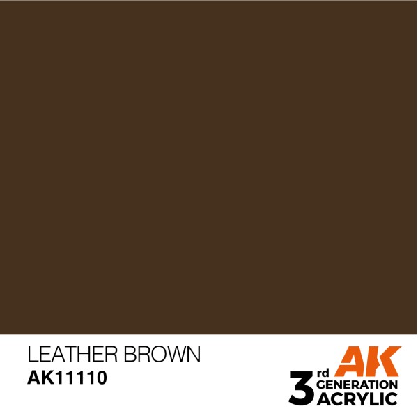 AK Interactive - 3rd Generation Acrylics 17ml - LEATHER BROWN – STANDARD