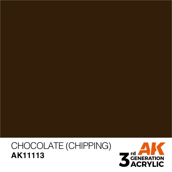 AK Interactive - 3rd Generation Acrylics 17ml - CHOCOLATE (CHIPPING) – STANDARD