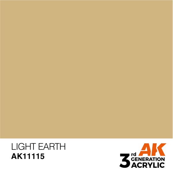 AK Interactive - 3rd Generation Acrylics 17ml - LIGHT EARTH – STANDARD