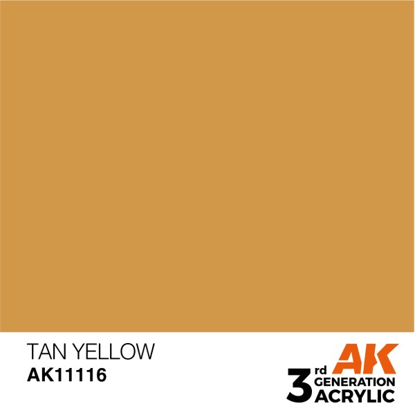 AK Interactive - 3rd Generation Acrylics 17ml - TAN YELLOW – STANDARD